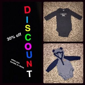 3 Month Long Sleeve Onesies • (bundle deal!)